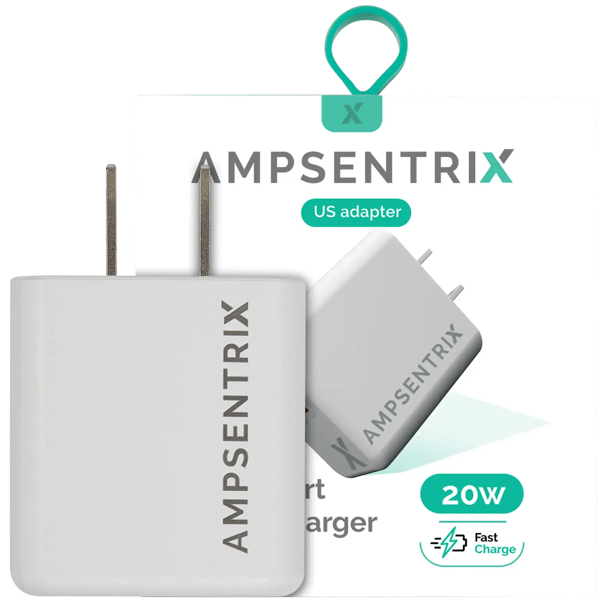 AmpSentrix 20W Dual-Port (USB-C + USB-A)